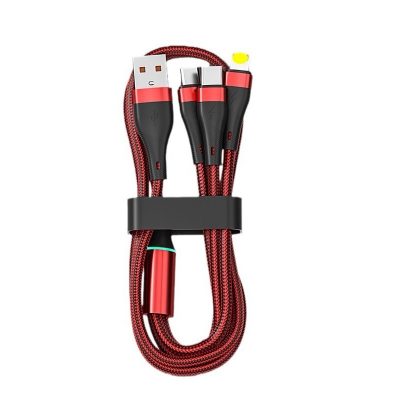 img_5769 One-to-three braided aluminum alloy data cable suitable for Huawei Honor X50 Apple typec Android three-in-one length 1.2 meters